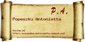 Popeszku Antonietta névjegykártya
