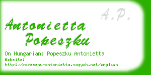 antonietta popeszku business card
